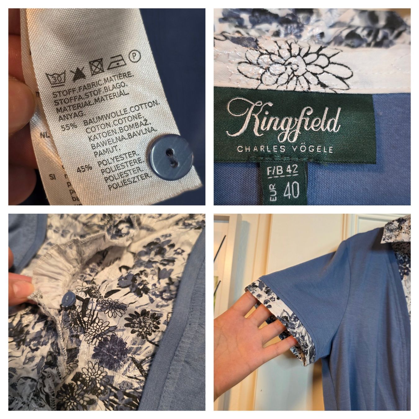 Camicette: KINGFIELD Bluse 38/40 Hemdoptik – Usato da Wald ZH venduto da CapLux 2