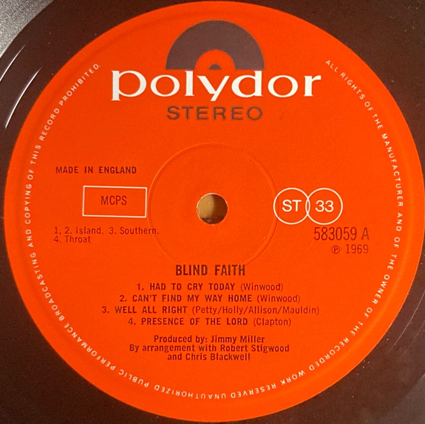 Dischi in vinile: BLIND FAITH - BLIND FAITH – Usato da Poliez-Pittet venduto da Newtown-Records 2