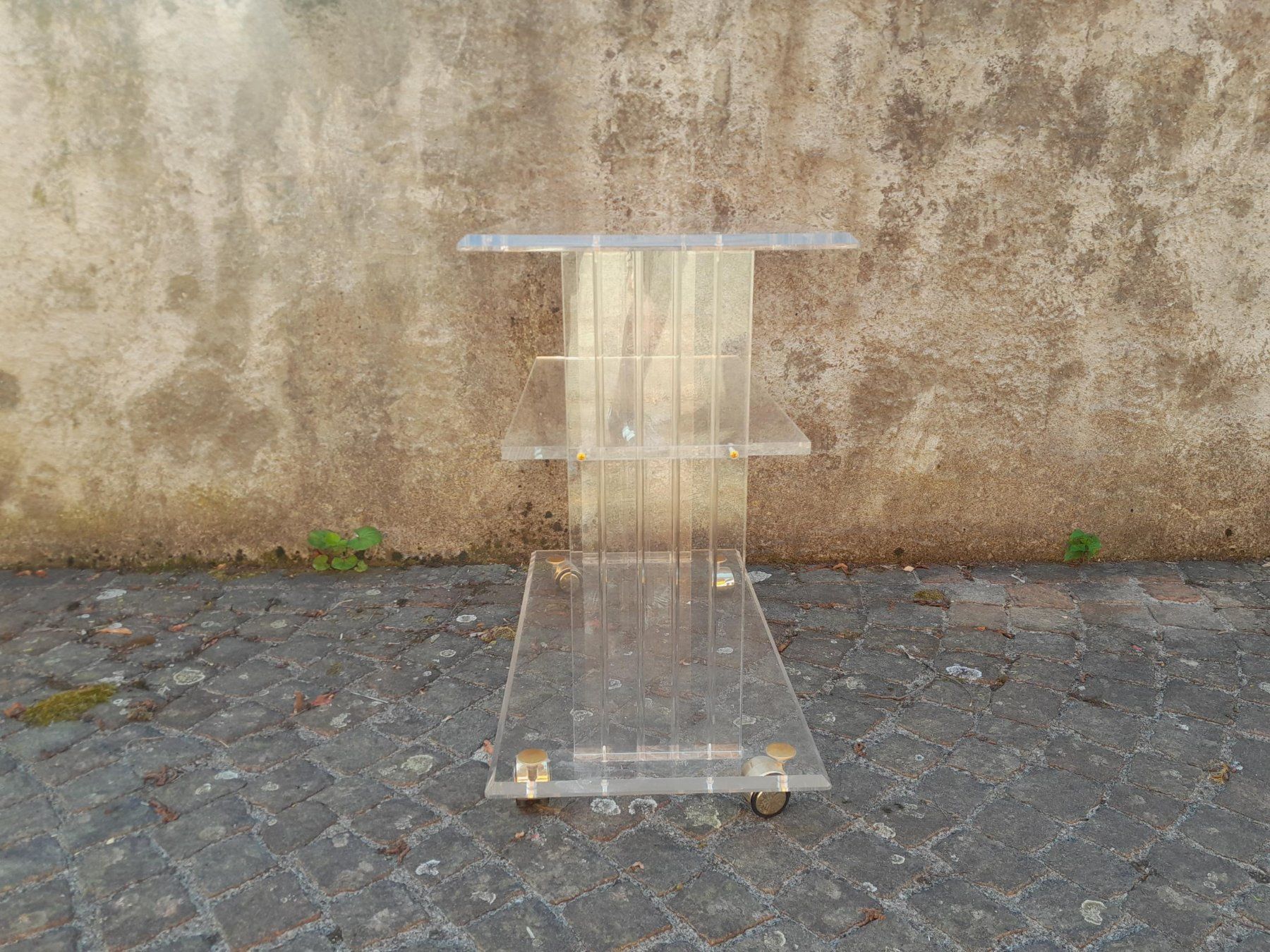 Carrelli di servizio: Vintage Plexiglas / Acrylglas Servierwagen / Servierboy – Usato da Männedorf venduto da Bel-view 6