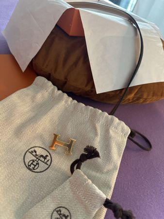 Hermès Ledergürtel, neuwertig mit Schachtel, Grösse 95 cm