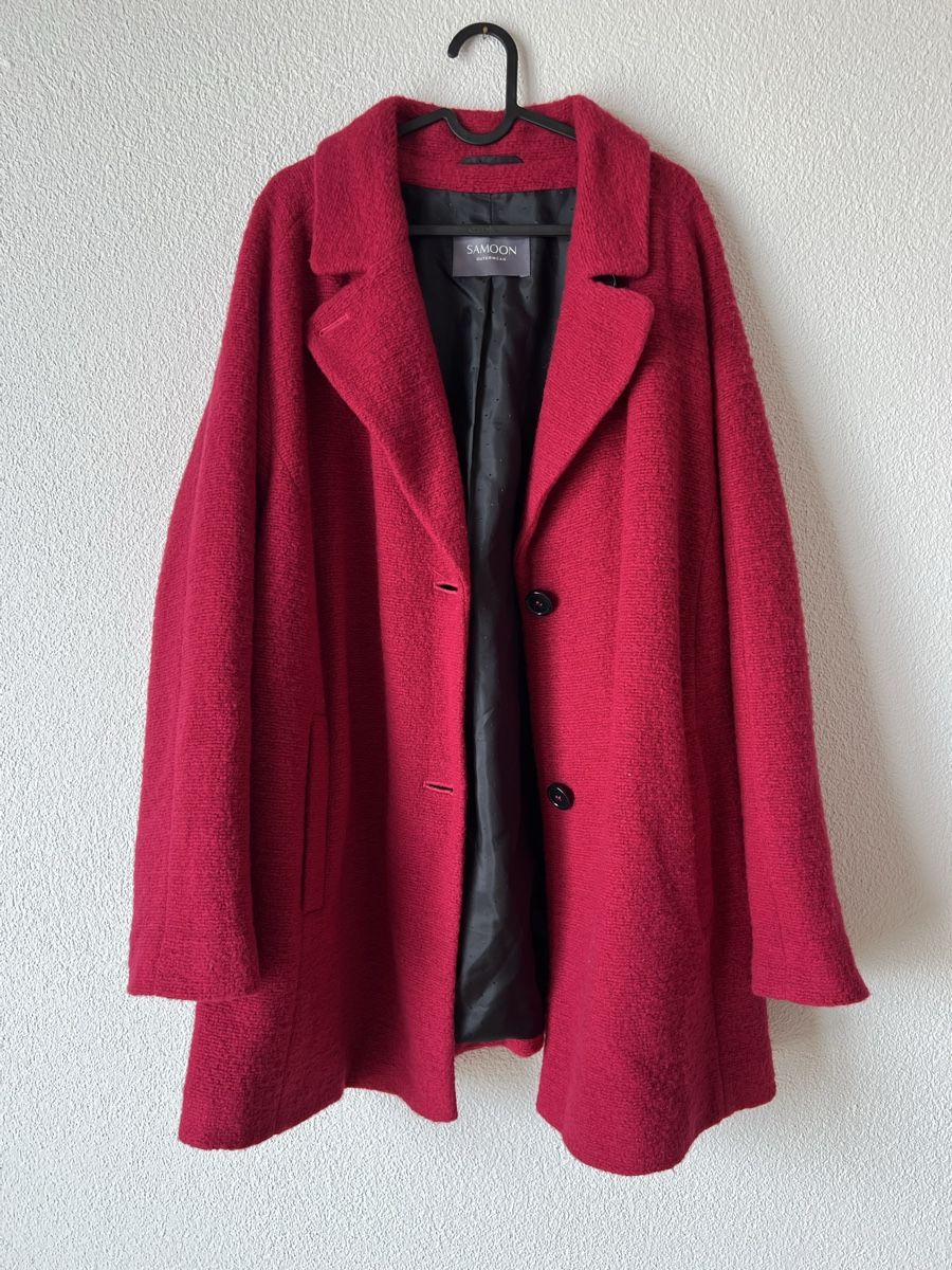 Cappotti: Roter Damen Samoon Mantel, Gr. 52, Fuchsia – Usato da Langenthal venduto da Alperose_5