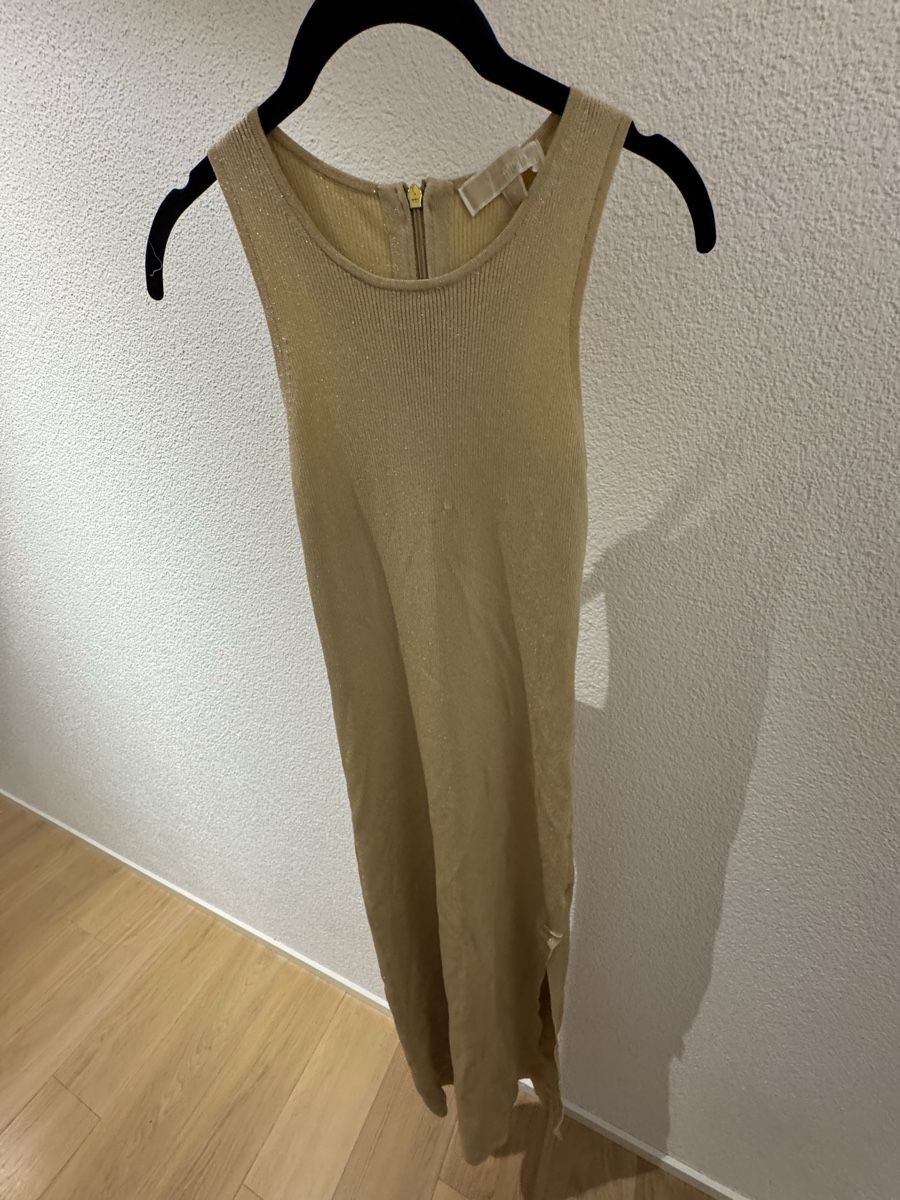 Michael Kors Vestiti: MK Elegantes Strickkleid mit Schlitz, Grösse S, Gold – Nuovo (secondo la descrizione) da Spreitenbach venduto da TheStyleAtelier 2