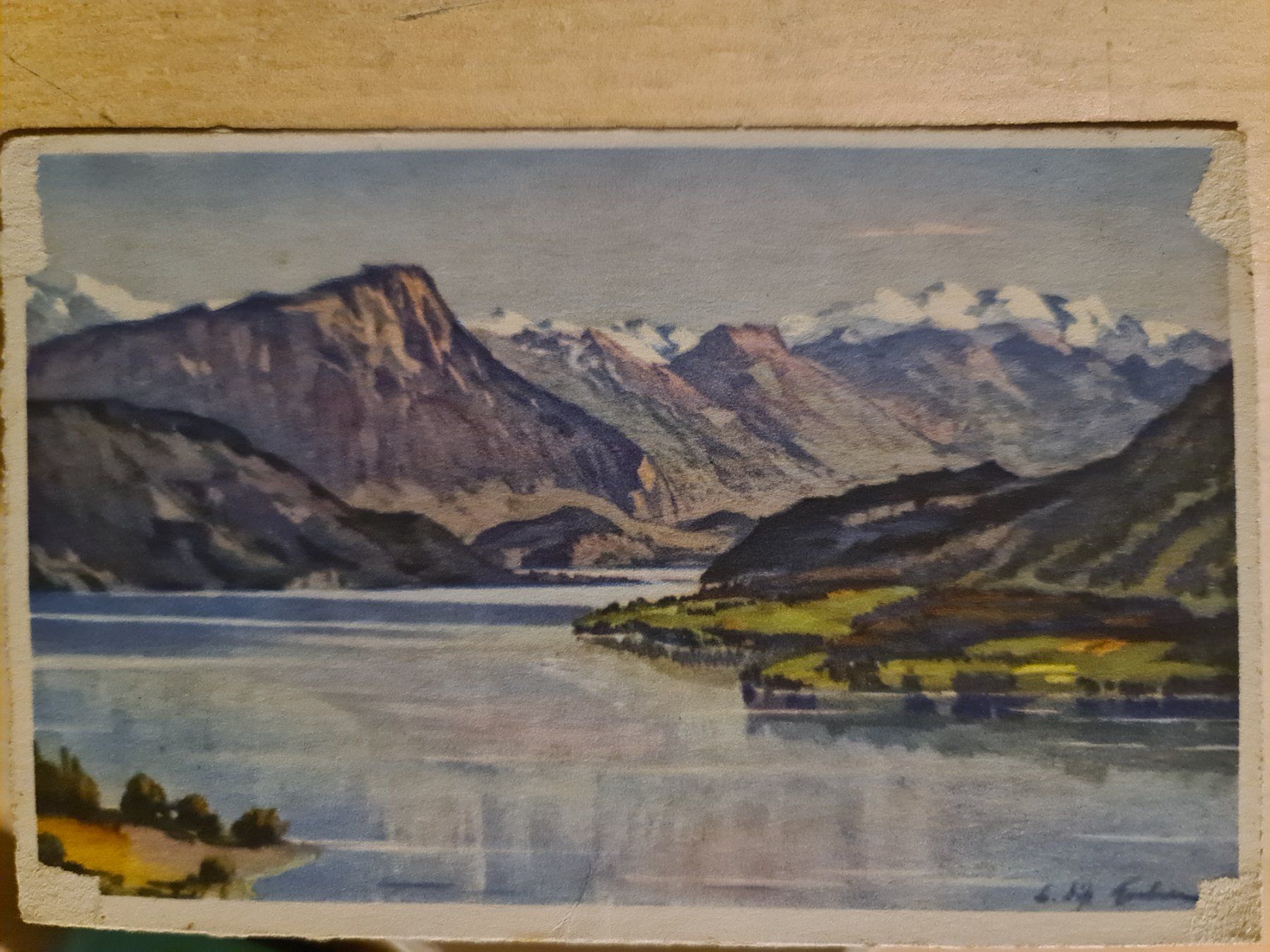 Cartoline postali: Ansichtskarte Genfersee, 1955 – Usato da Dintikon venduto da Vexi