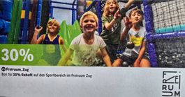 Bon 30% Rabatt Freiruum, Zug  bis 31.8.2026