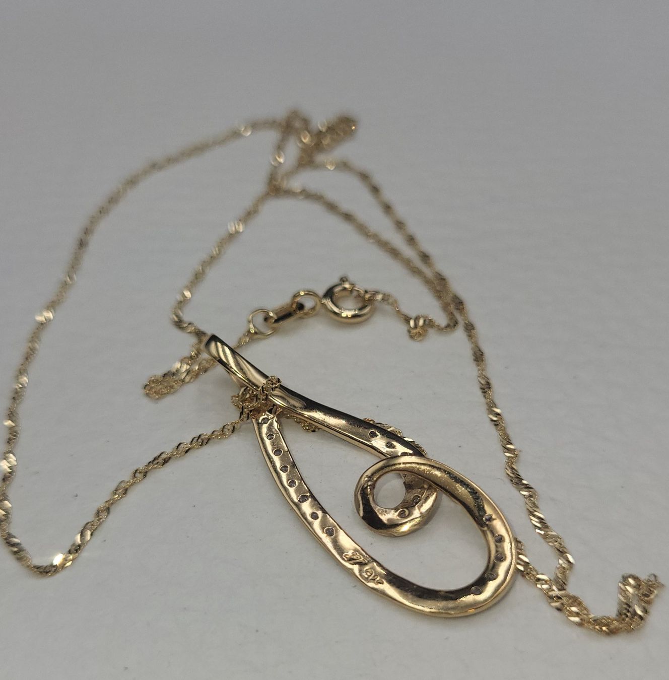 Catenine: 375 Gold Kette mit Anhänger – Usato da Wald ZH venduto da Dasilver 5