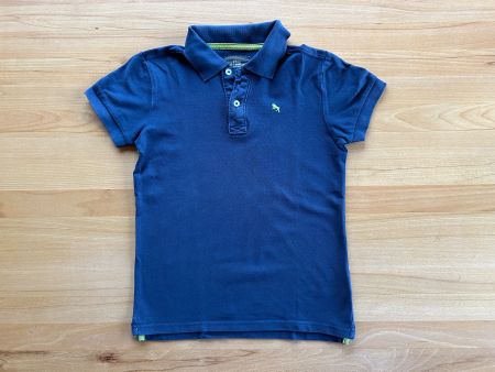 Blaues Kinder Polo-Shirt Grösse 134/140