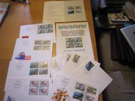Lot A EXPO 1990 Blatt und Serie und einzeln und PTT Blatt