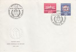 1960 31+32 Weltflüchtlingsjahr FDC Genève 7.5.1960