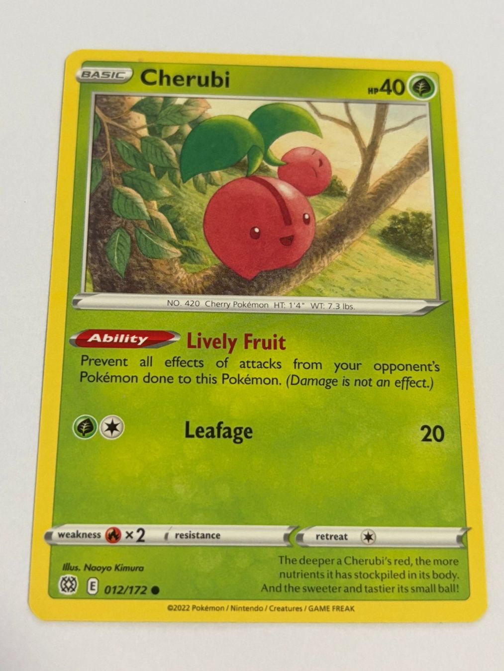 Pokémon Carte collezionabili: Pokemon-Karte Cherubi 012/172 – Usato da Herisau venduto da Seyashop1