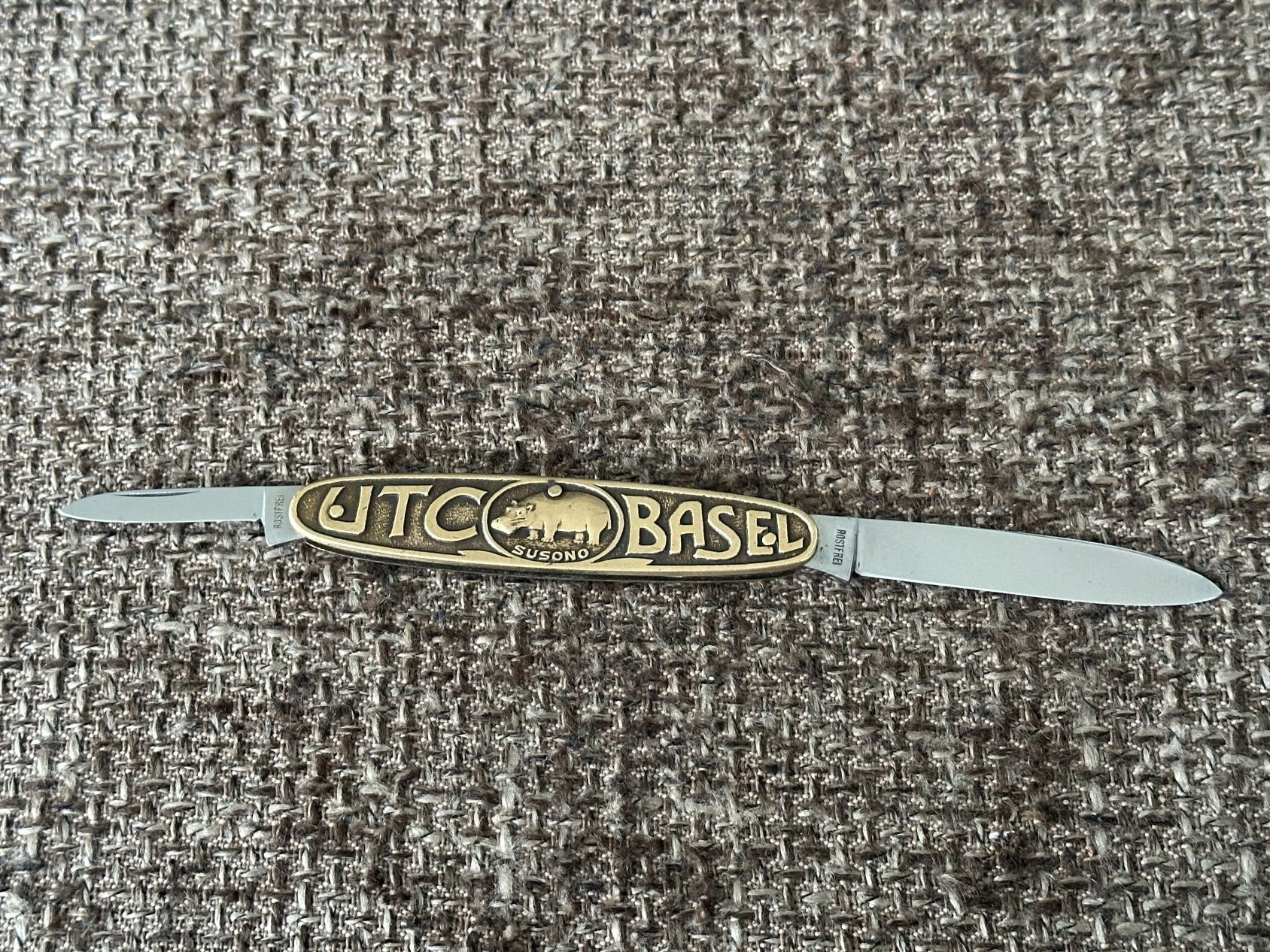 Solingen Coltelli tascabile: Altes Sackmesser UTC BASEL Messing TOP RAR – Usato da Dübendorf venduto da lan1808 8