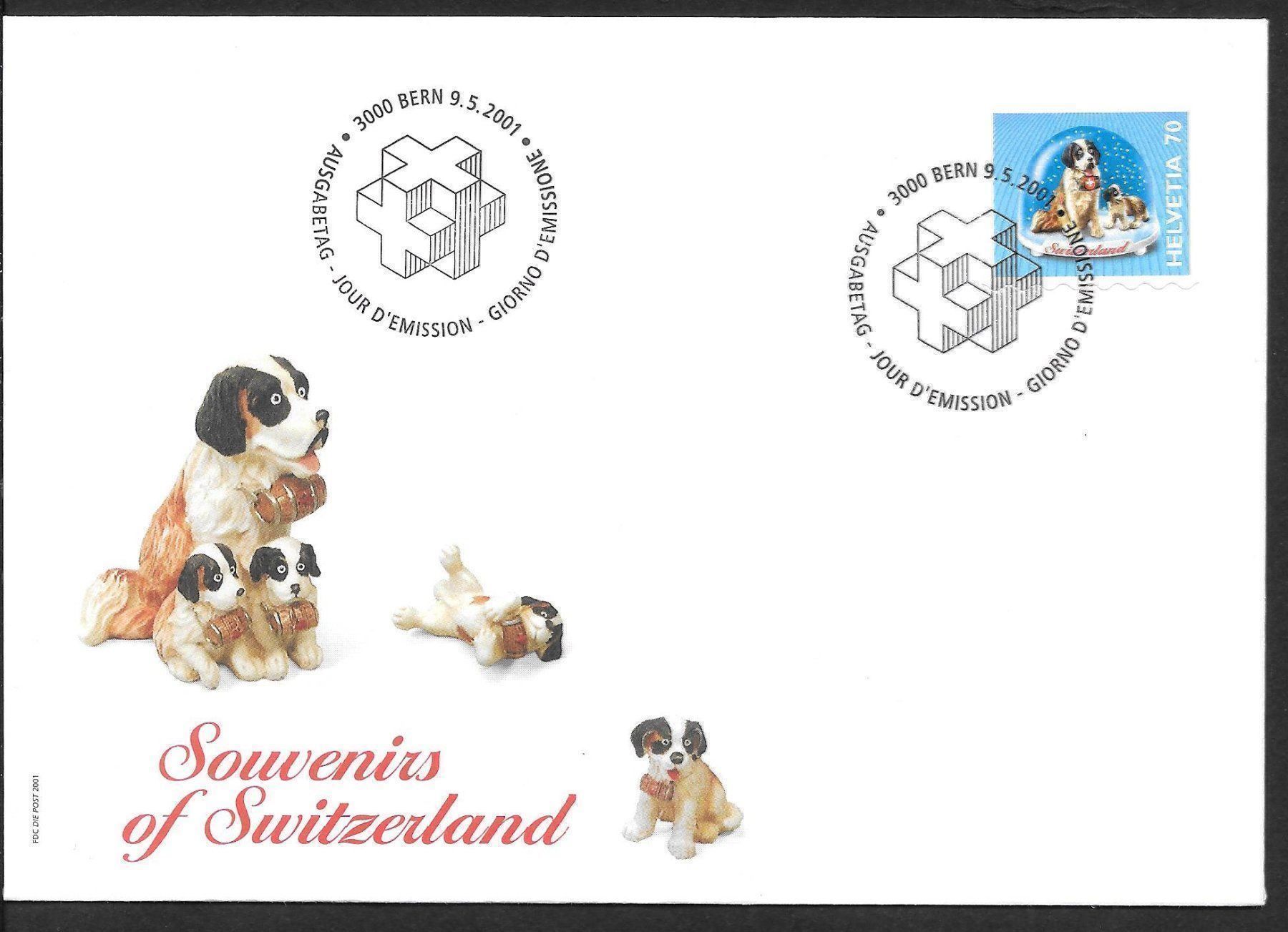 Tutti i francobolli: FDC 1025 Dauermarke Hunde ET Bern 9.5.2001 – Nuovo (secondo la descrizione) da Olten venduto da clotaldi