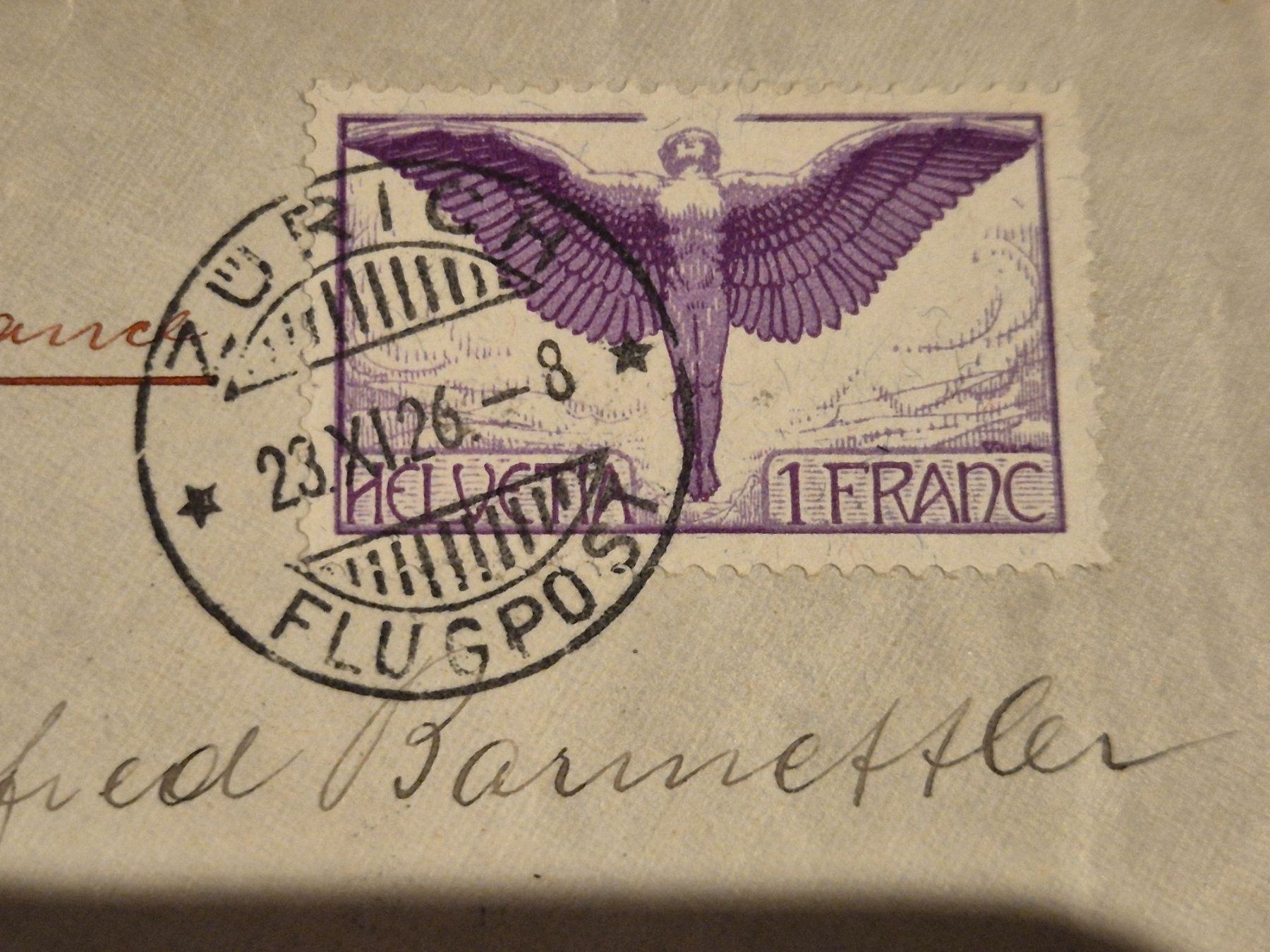 Alle Briefmarken: Flugpostbrief 1.SchweizerAfrikaflug Pilot WalterMittelholzer – Gebraucht aus Seewen SZ von SuperpumaDisplayTeam 2