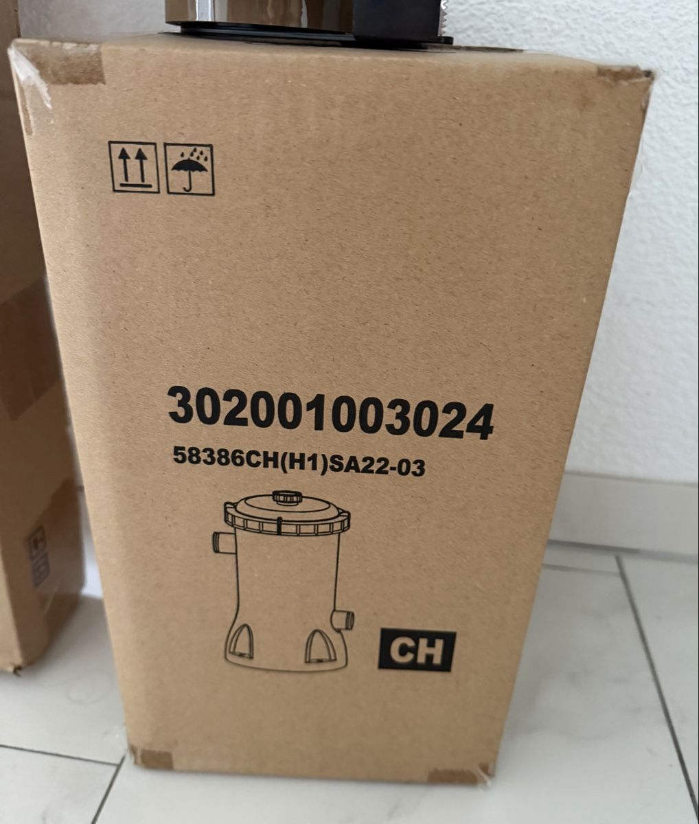 Schwimmbad-Zubehör: Poolpumpe + Kartuschenfilter – Neu und originalverpackt aus Seengen von Gegu2