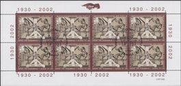 2002, Nr.1067 Zierbogen mit Ersttags-Stempel. Kat: 70.-