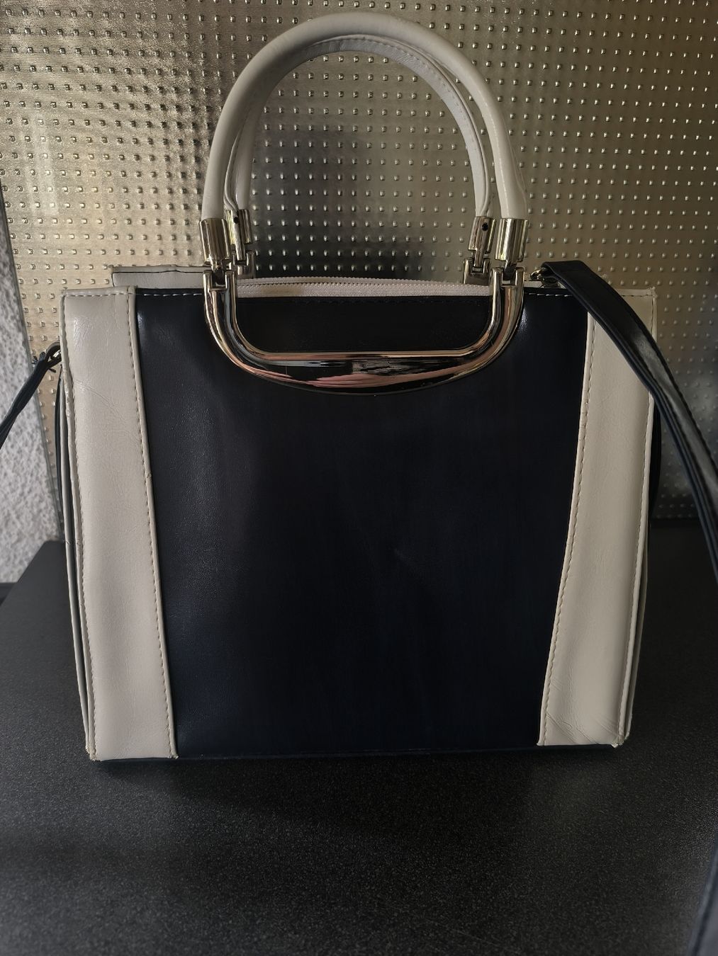 Borse da donna: Edle Vintagetasche in blau/crème – Usato da Schaffhausen venduto da gab_v5qf 2