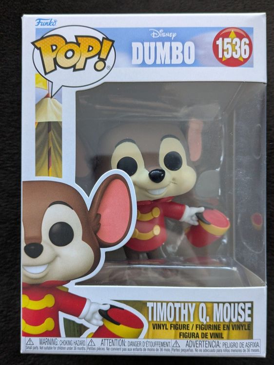 Funko Pop! Disney's Dumbo Timothy Mouse #1536 (Neu und
