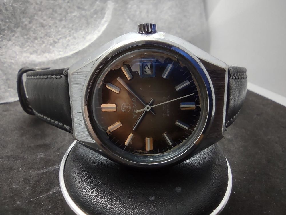 Cadran De Montre Cal. FE 140-1 Style Bomber - Guichet à 3 Heures, Marque Metal Decor, Neuf