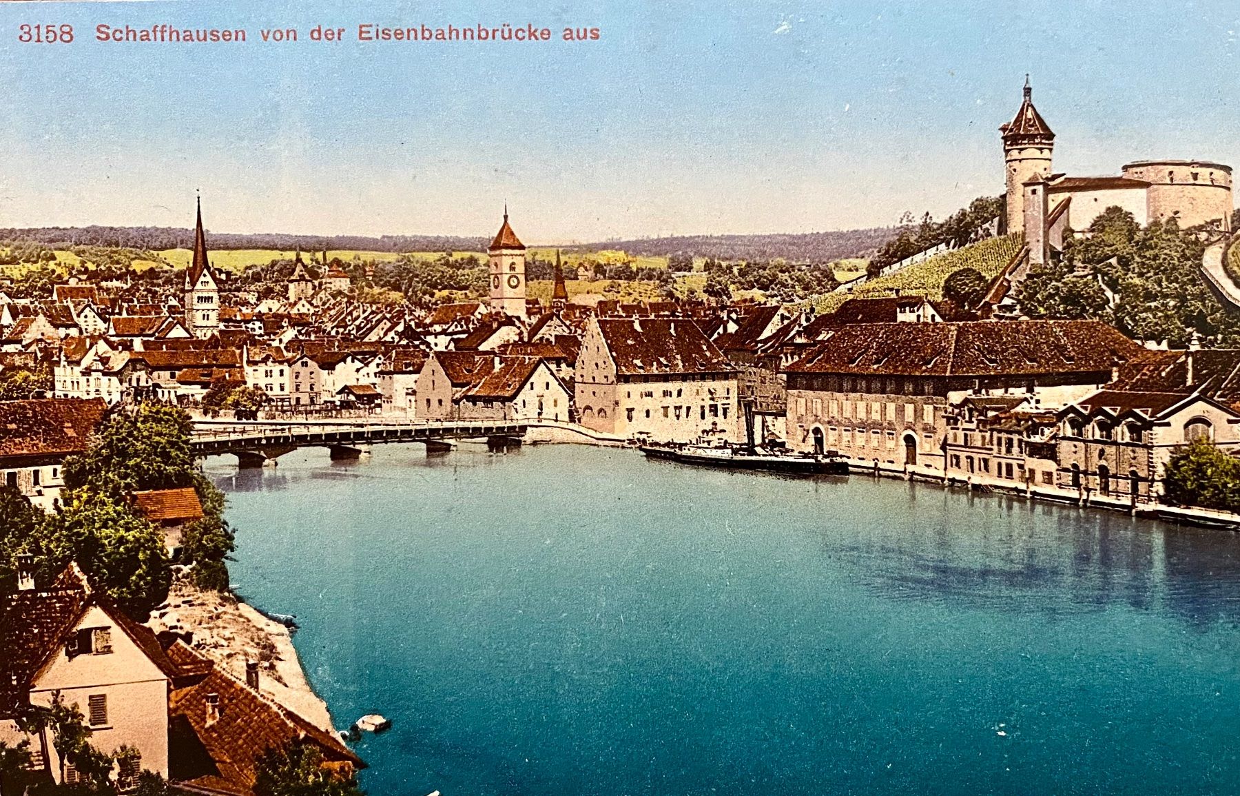Cartoline postali: Schaffhausen von der Eisenbahnbrücke aus – Usato da Root venduto da ENGLAND-TREASURES 1