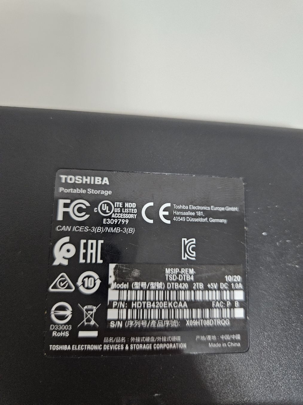 Toshiba Dischi rigidi: Toshiba Externe Festplatte 2TB – Usato da Schlieren venduto da Bestleo 2