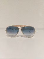 Ray-Ban RB3138 Aviator Shooter gold blau neuwertig