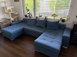 Josy XL U-Form Sofa, zerlegbar in 3 Teile, mit Bettfunktion