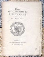 Genève – Escalade – Deux récits officiels – 1868