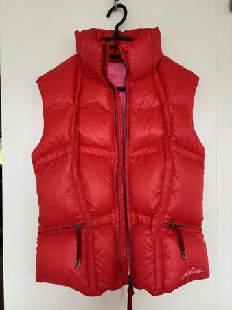 Rote Daunengilet Jet Set Grösse M