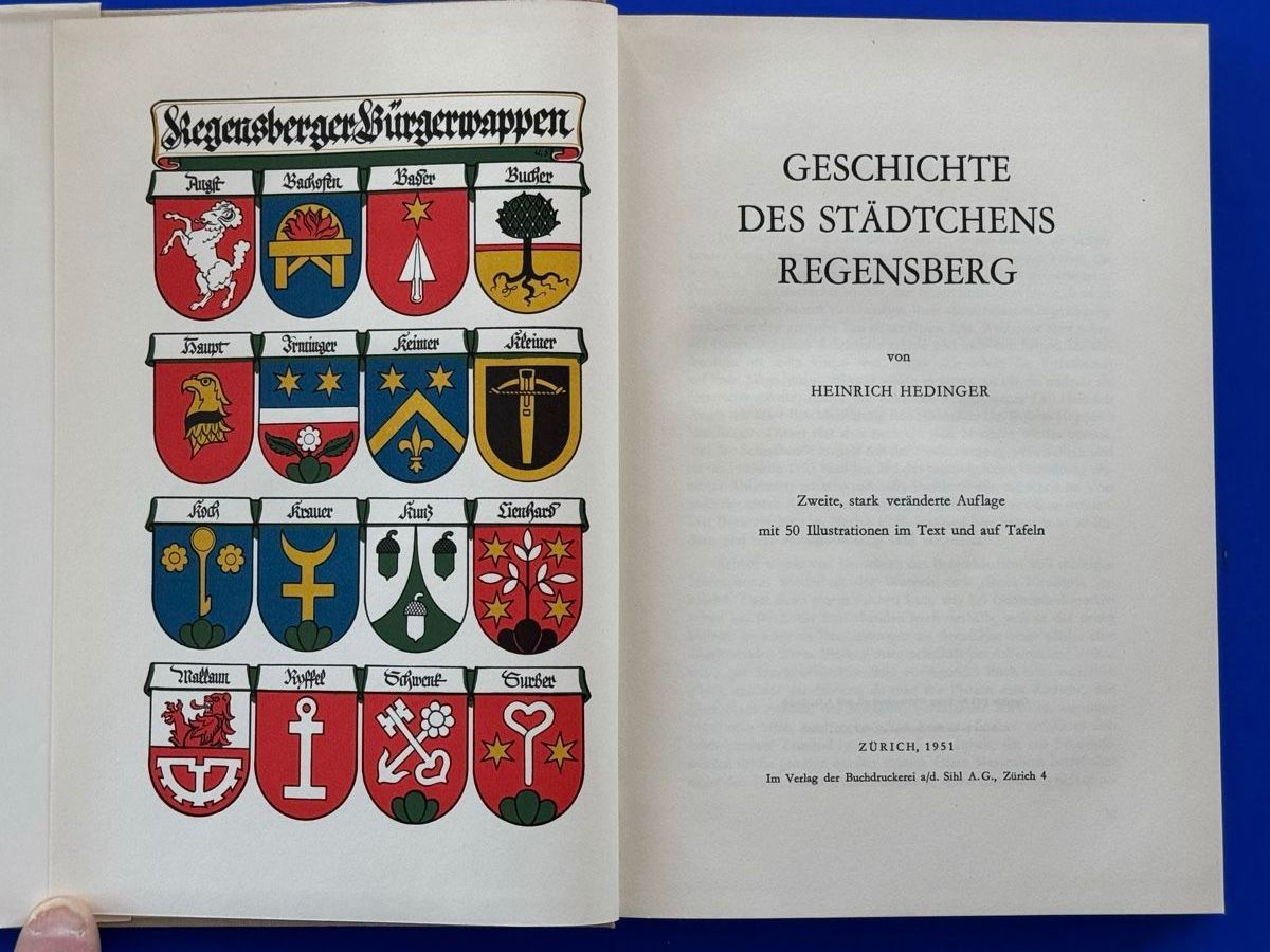 Libri: Geschichte des Städtchens Regensberg. 1951 – Usato da Adliswil venduto da buch_und_kunst 1