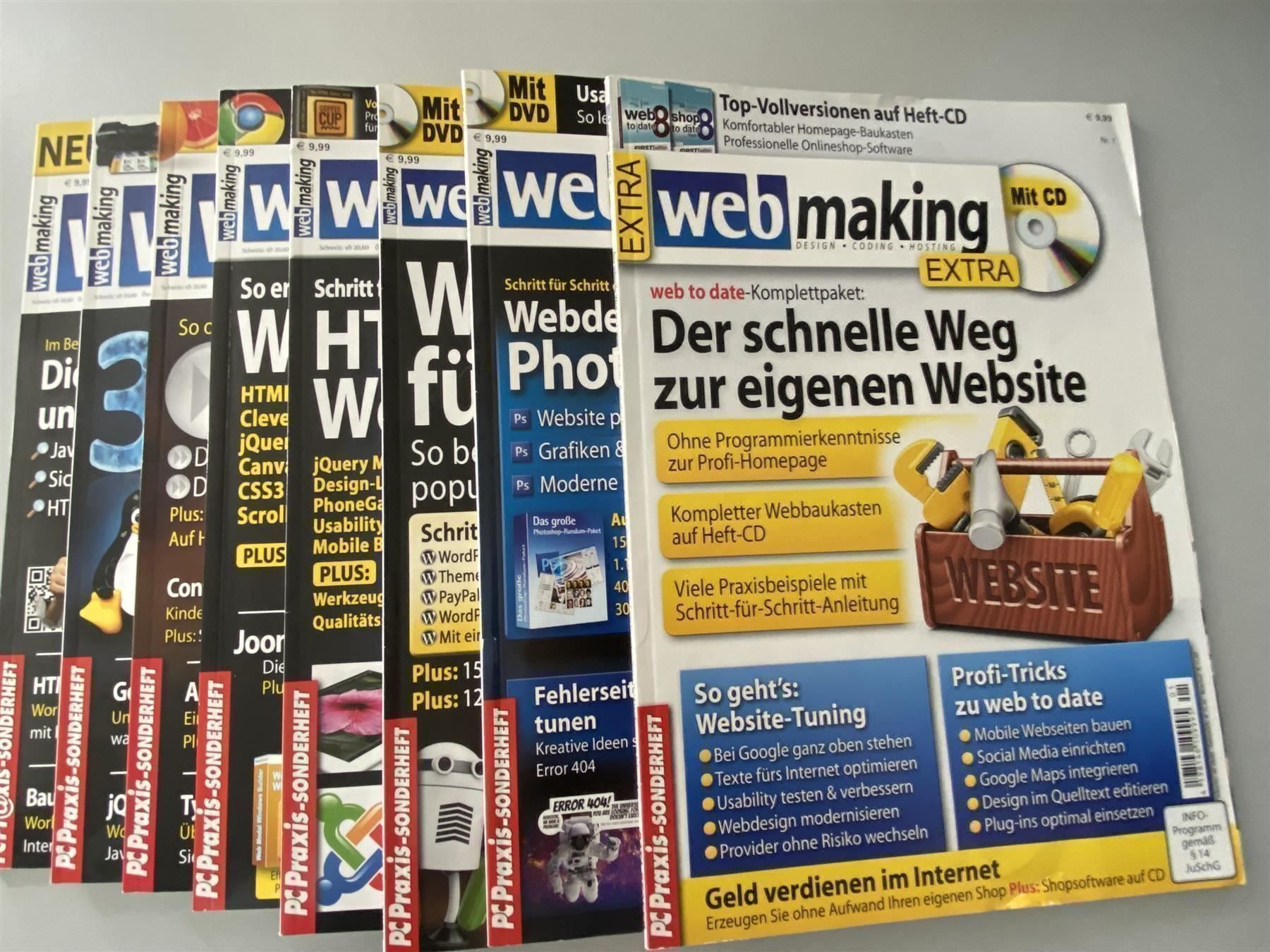 Riviste & Magazine: 8x webmaking Fachmagazine – Usato da Langwiesen venduto da Restposten-24