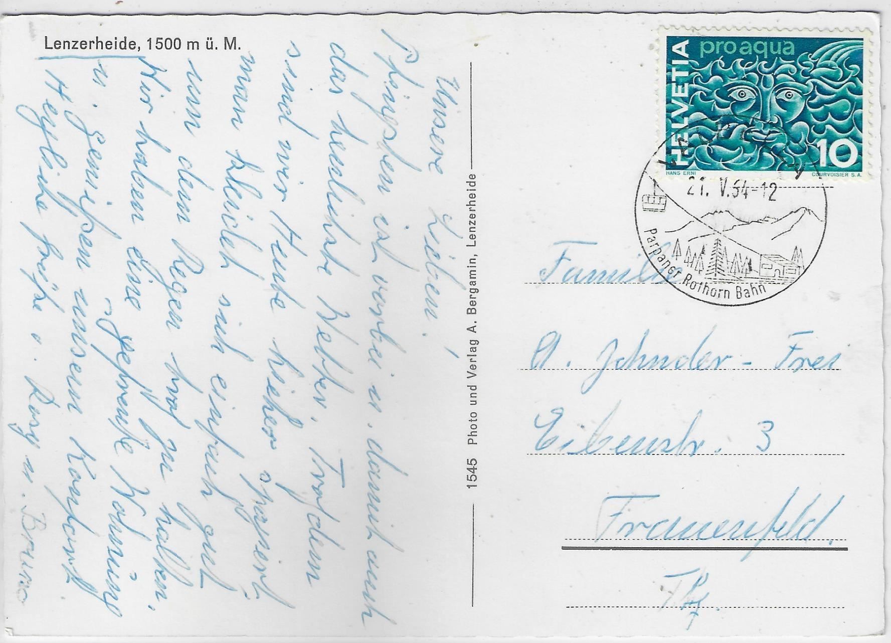 Cartoline postali: Lenzerheide - Generalansicht – Usato da Ettingen venduto da Kartenplanet 1
