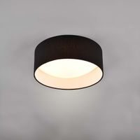 LED Deckenleuchte, Stoff, Rund, 30 cm Ø