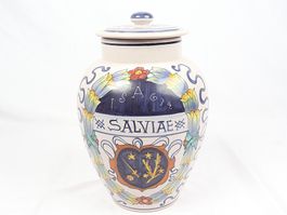 MAJOLIKA italien. Apothekerkrug Salviae aus Deruta