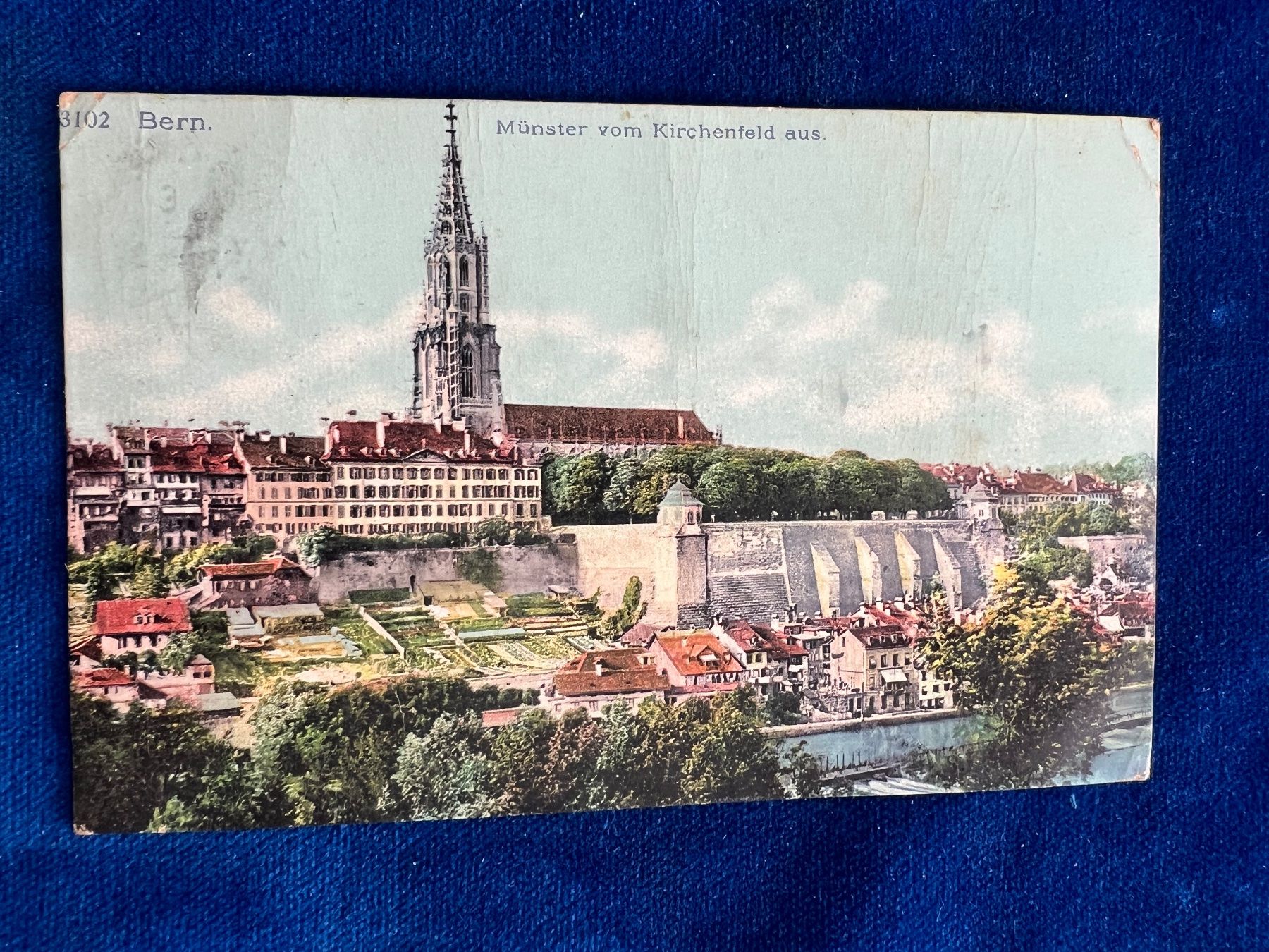 Ansichtskarten: Alte Ansichtskarte Münster Bern Kirchenfeld 1908 ungelaufen. – Gebraucht aus Hermetschwil-Staffeln von militaria-schweiz
