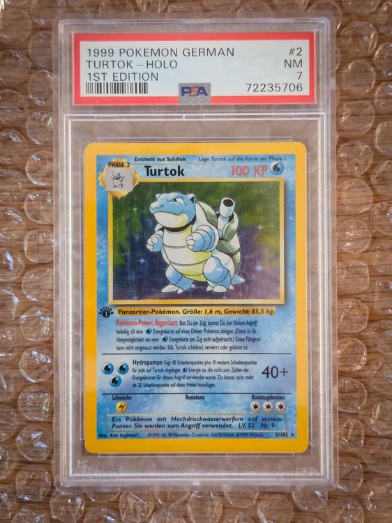 Giochi: 🔥 Pokémon 1. Edition: Turtok (PSA 7) - Sammlerstück 🔥 – Usato da Gerzensee venduto da PokeNerds