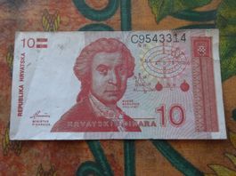 CROATIE  10  Dinara  Billet