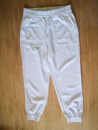 H&M weisse Stoffhose Gr. M aus Lyocell