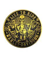 Harley Davidson Skull Totenkopf Emblem Logo Schild Alu 3D