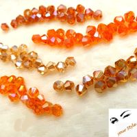 %SALE% =>100Stk. Glas- Perlen 4mm orange-Töne SET 9