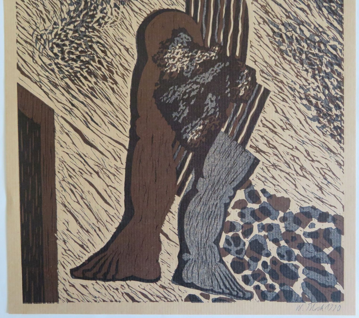 Xilografie: Graphik / Holzschnitt von Werner Block, 1990 – Usato da Oberriet SG venduto da ganesh435 1