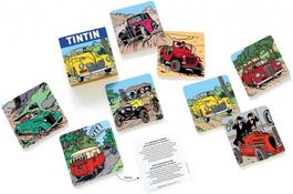 Untersetzer Set Tintin Fahrzeuge 8 Stück neuwertig