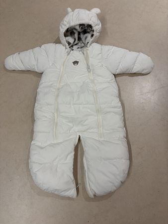 Combinaison blanche à capuche 2-4 mois 62-68