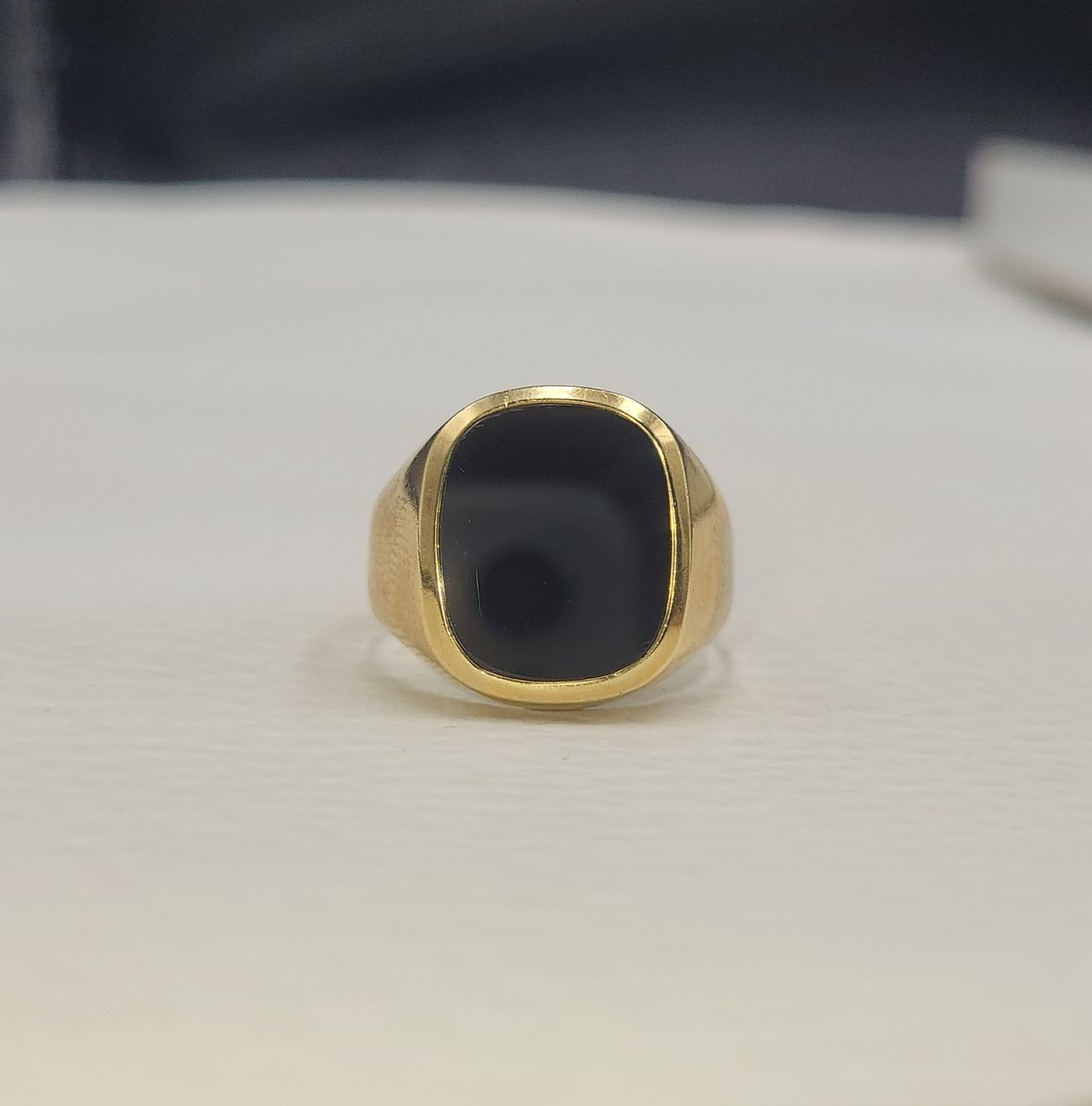 Anelli: Gold 585 Siegelring Mit  Onyx – Usato da Wald ZH venduto da Dasilver 7