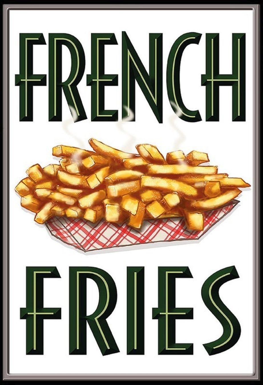 Insegne: Blechschild-FRENCH FRIES – Nuovo e nell'imballaggio originale da Rupperswil venduto da big-one-sale