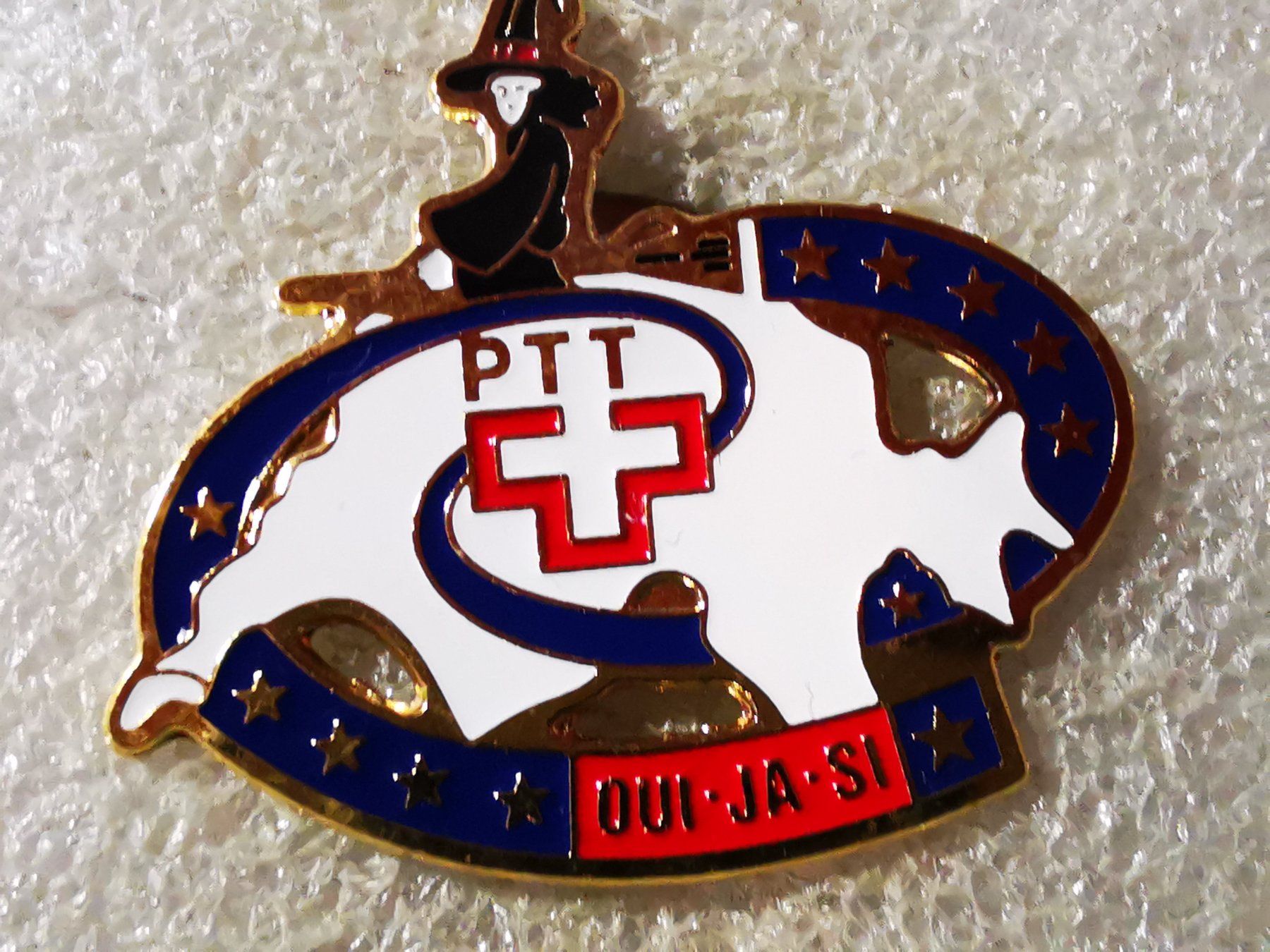 Placchette & Badge: Ansteckpin 196: PTT Ja – Usato da Oppligen venduto da Pin-Fall-Shop