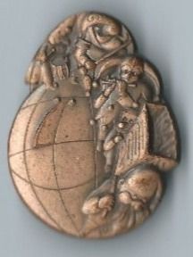 Basler Plaketten & Abzeichen: Fasnachtsplakette Basel, "Blaggedde" 2000 (Bronce) – Gebraucht aus Zürich von t24_de