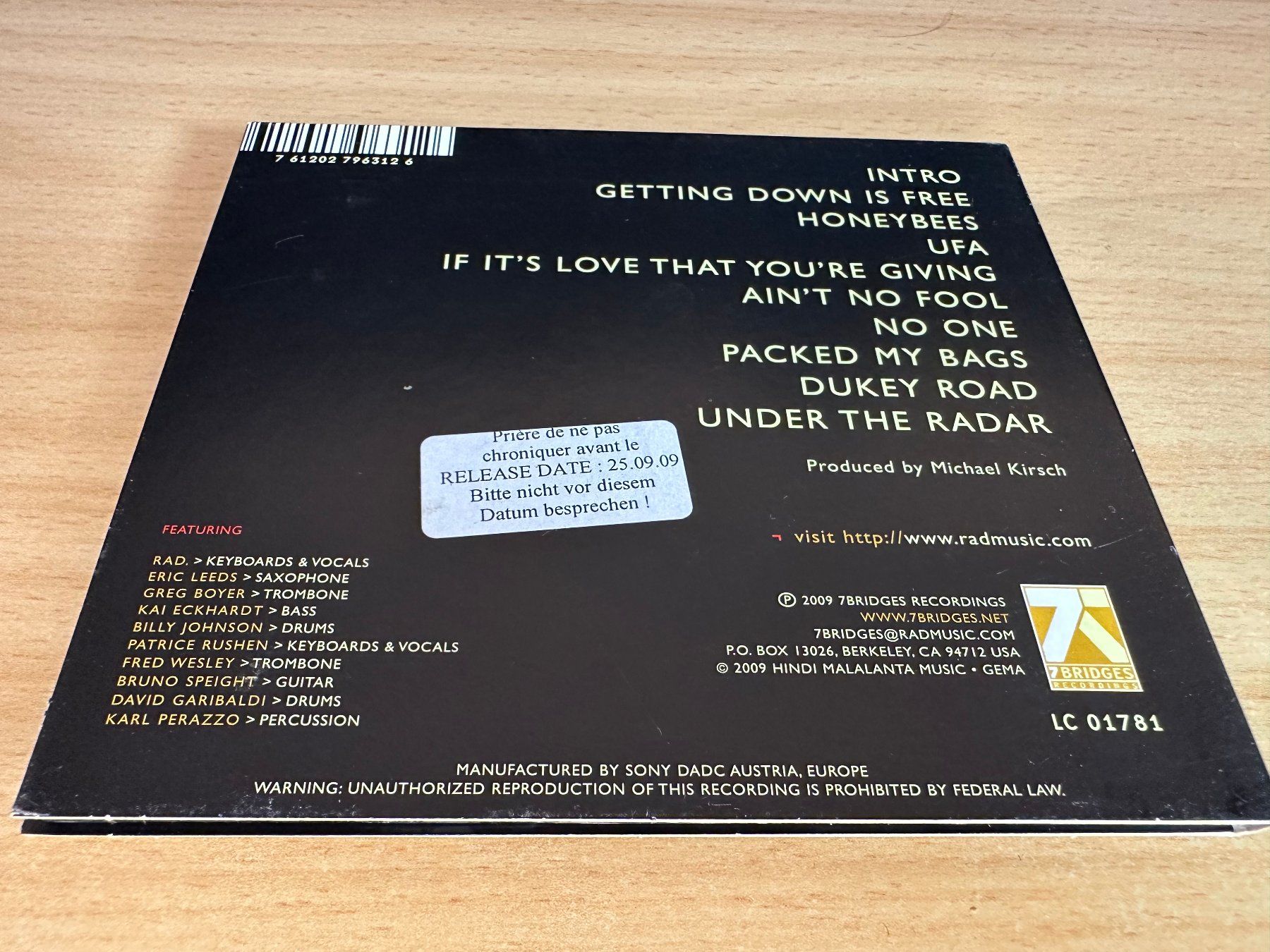 CDs: Rad. – Getting Down Is Free – Gebraucht aus Rikon im Tösstal von Alpenmutz 1