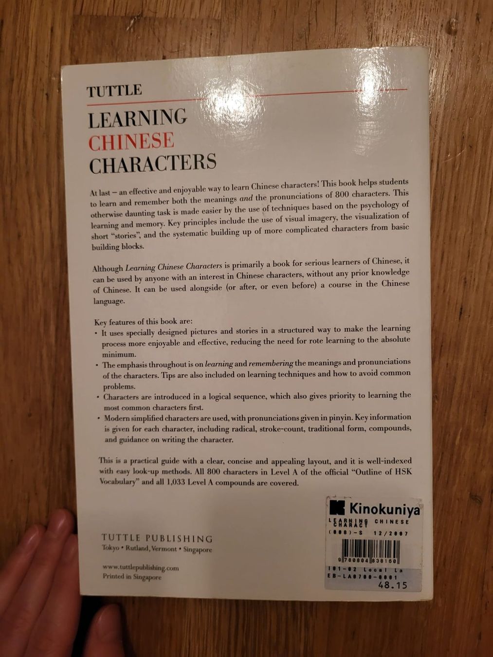 Libri: Neues Lernbuch "Tuttle Learning Chinese Characters" Top! – Nuovo e nell'imballaggio originale da Gurmels venduto da pop_ljf5 1