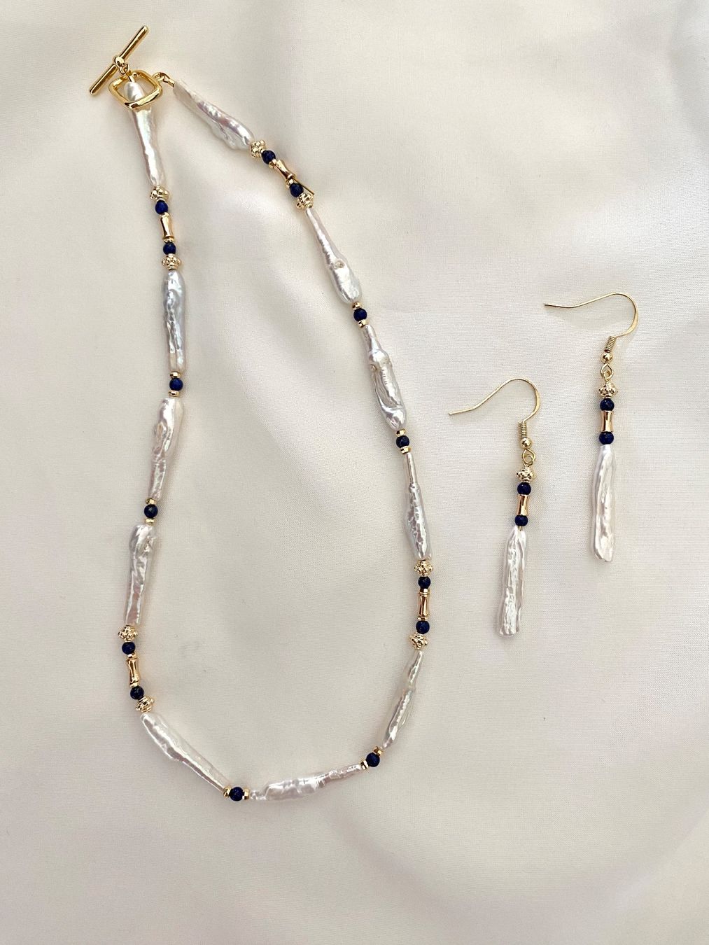 Catenine: Barock Perlen Kette mit Ohrringe echte Süßwasserperlen – Nuovo e nell'imballaggio originale da Sarnen venduto da Yingsperlen3