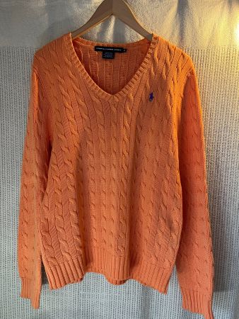 Damen Pullover RALPH LAUREN SPORT orange Grösse XL 59
