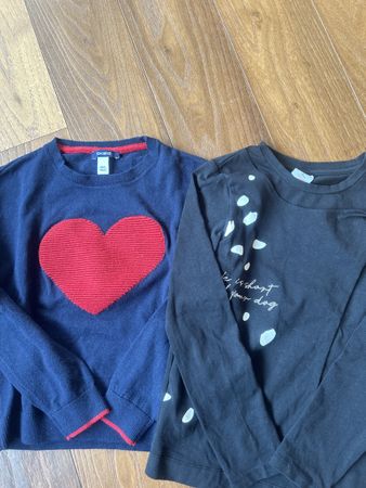 2 Langarmshirts/pullover 128